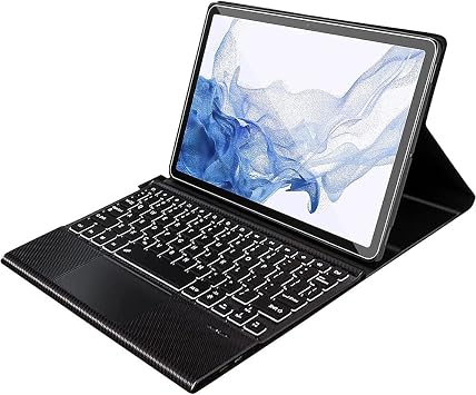 Sahara - Navigate Series Case with TrackPad for Samsung Galaxy Tab S10+, Tab S9 FE+, Tab S8+, and Tab S7 FE, Black TB00222
