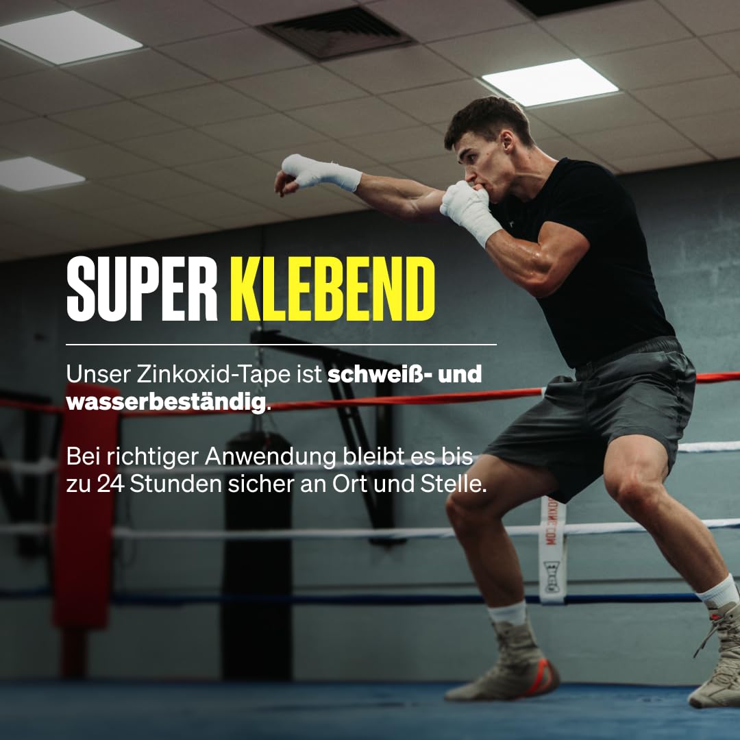 SPORTTAPE Finger Taping Bundle – 9 Rollen Zinkoxid Tape weiß – 6× 1,25 cm + 3× 2,5 cm x 10 m – Fingertape für Klettern, Bouldern, BJJ, Kampfsport, Handball & Volleyball