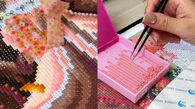 CATEARED Trabricks, 10pcs Diamond Art Storage Trays Kits