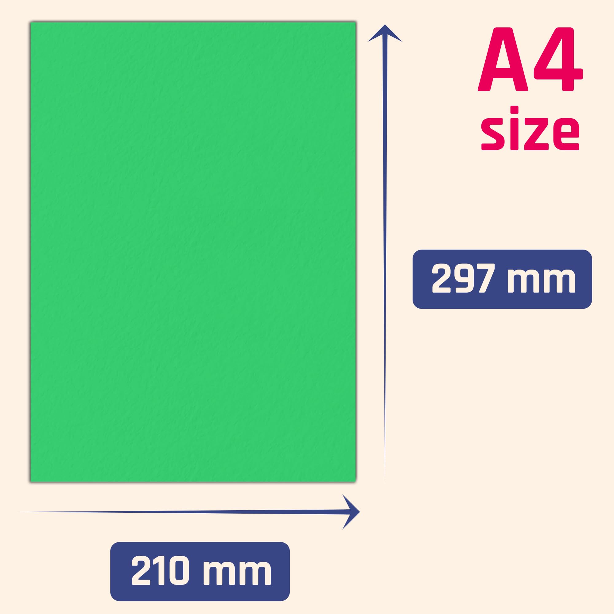 30 Pieces, 230gsm - A4 Green Card, Thick Cardstock Paper, A4 Size | 30 Pieces - Image 2