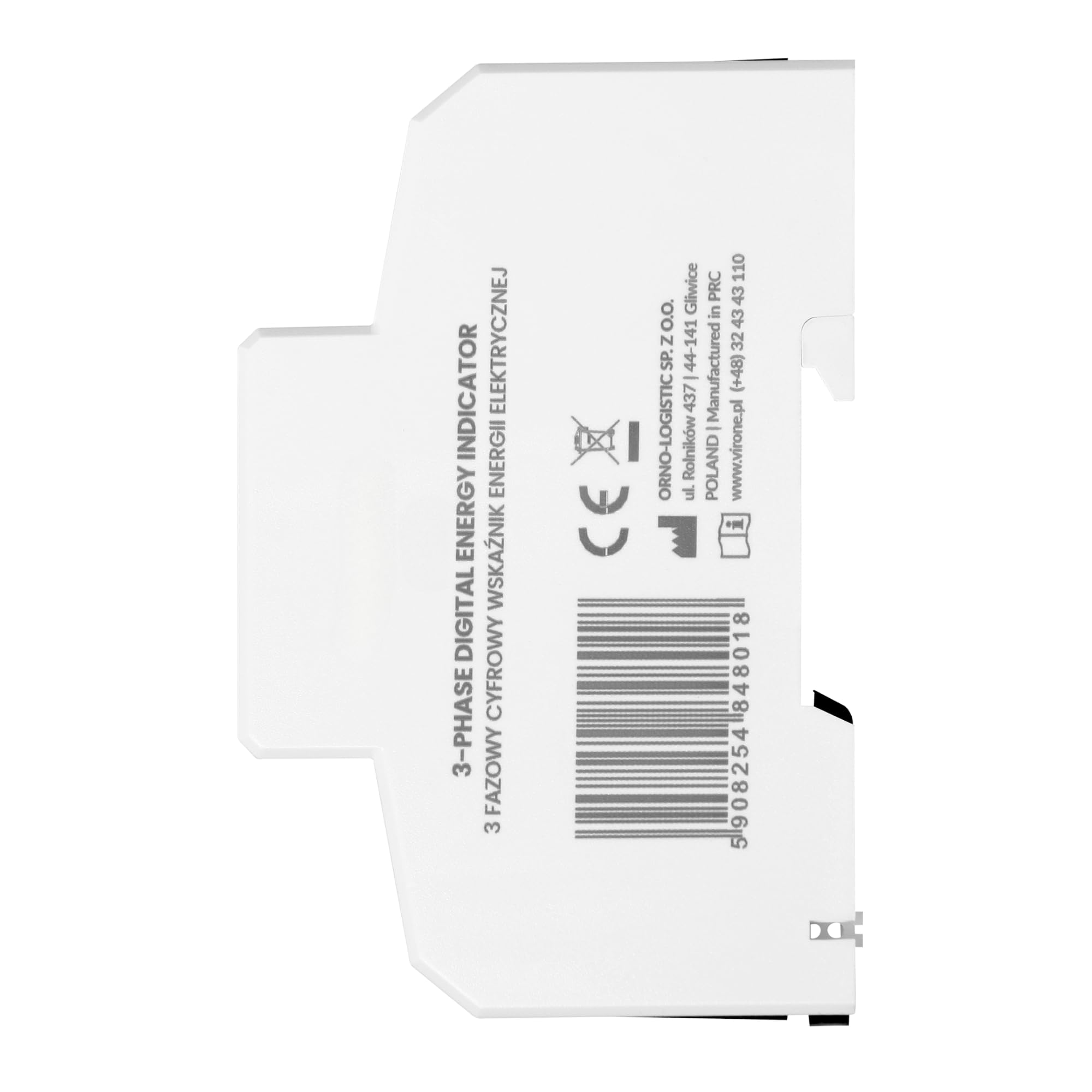 Indicador Medidor de Energia Trifasico 3x230/400 V - 100A Medidor De Consumo Electrico Montaje Carril DIN TH-35mm, Protección IP51