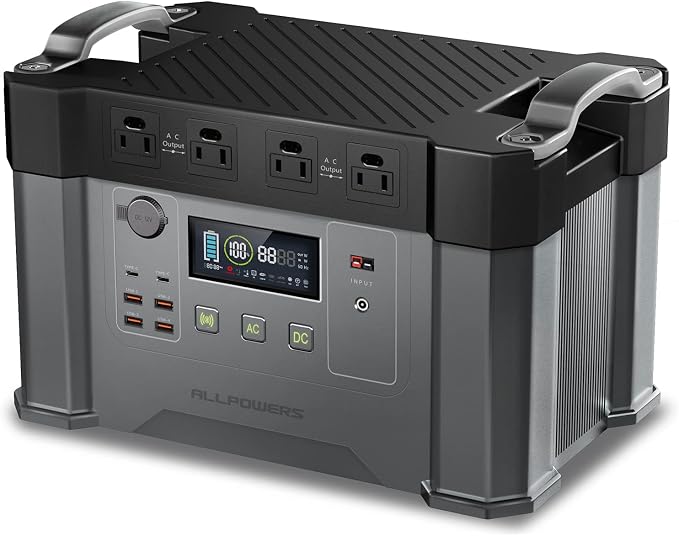 Amazon Co Jp 21年8月品質改善バージョン Allpowers Monster X ポータブル電源 2000w ポータブルバッテリー 1500wh 大容量 Ac100v正弦波 家庭用蓄電池 専用アプリ操作 ポータブル充電器 Ups無停電電源装置 防災非常用電源 電気自動車に給電可能 車中泊モバイル電源