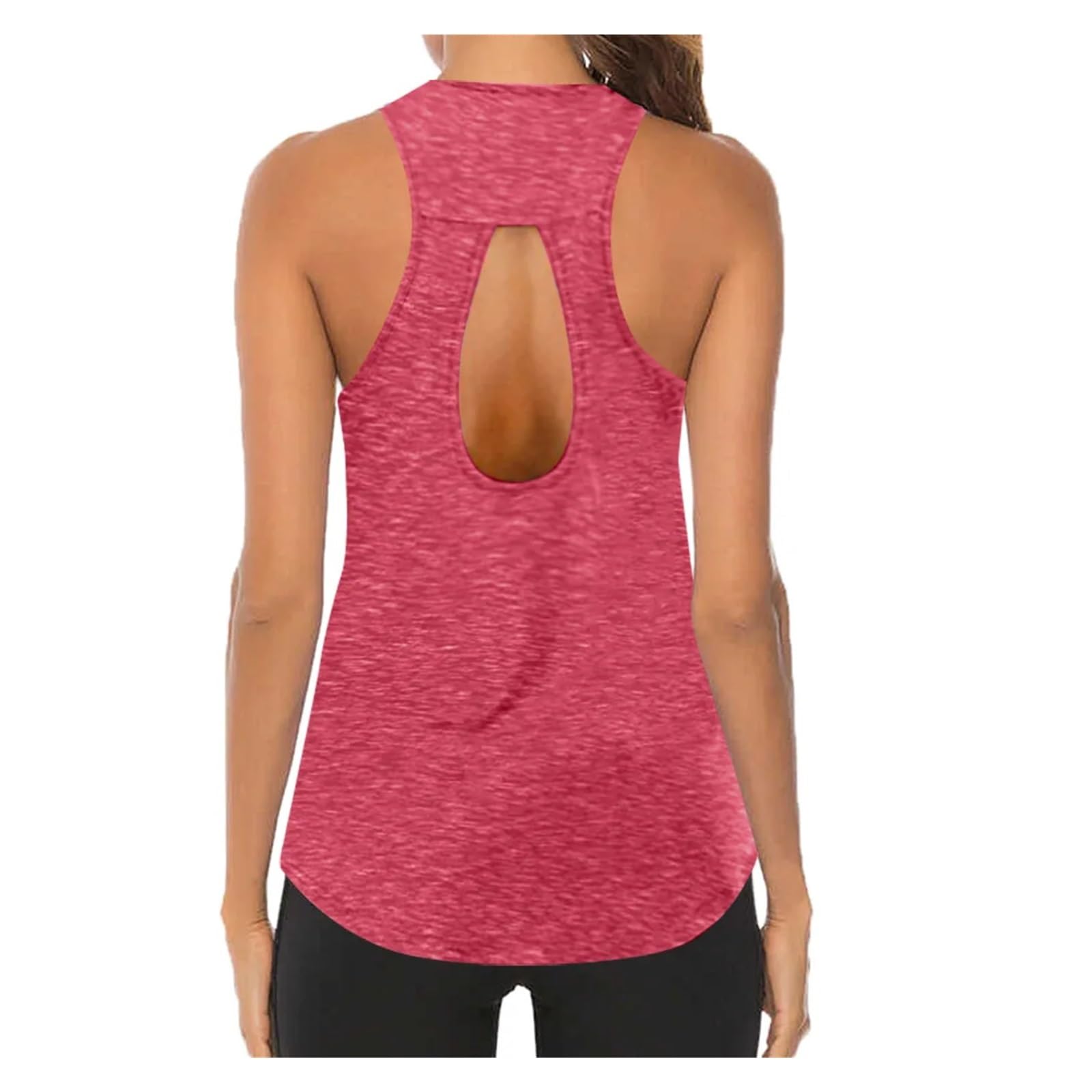 Canotte da Allenamento da Donna Top da Yoga da Donna Gilet Sportivo Sottile e Sciolto T-Shirt Senza Maniche Traspirante Palestra Fitness Camicie da Corsa Canotte Sexy da Ragazza(E,M)