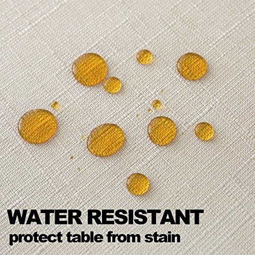 Nlmuvw Linen Tablecloth For Rectangle Table Ivory Linen Textured Table Cloth Waterproof Wrinkle Resistant Farmhouse Table Cover For Kitchen Dining And Party, 54 X 78 Inch #TOP2