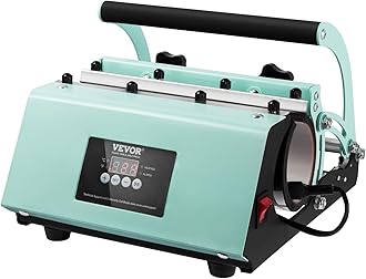 VEVOR Heat Press for Cups, 8 Cups Sublimable Blank 59cl Mug Printing Press, 32.5-89cl Capacity Sublimation Machine with Heat Transfer Paper, Gloves