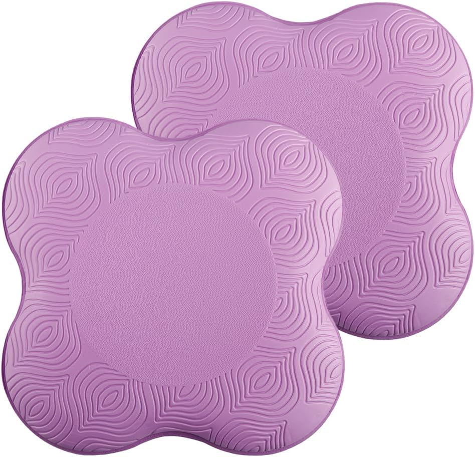 2 Pcs Yoga Knee Pad Cushion Extra Thick for Knees Elbows Wrist Hands Head Foam Yoga Pilates Work Out Kneeling pad(Purple)