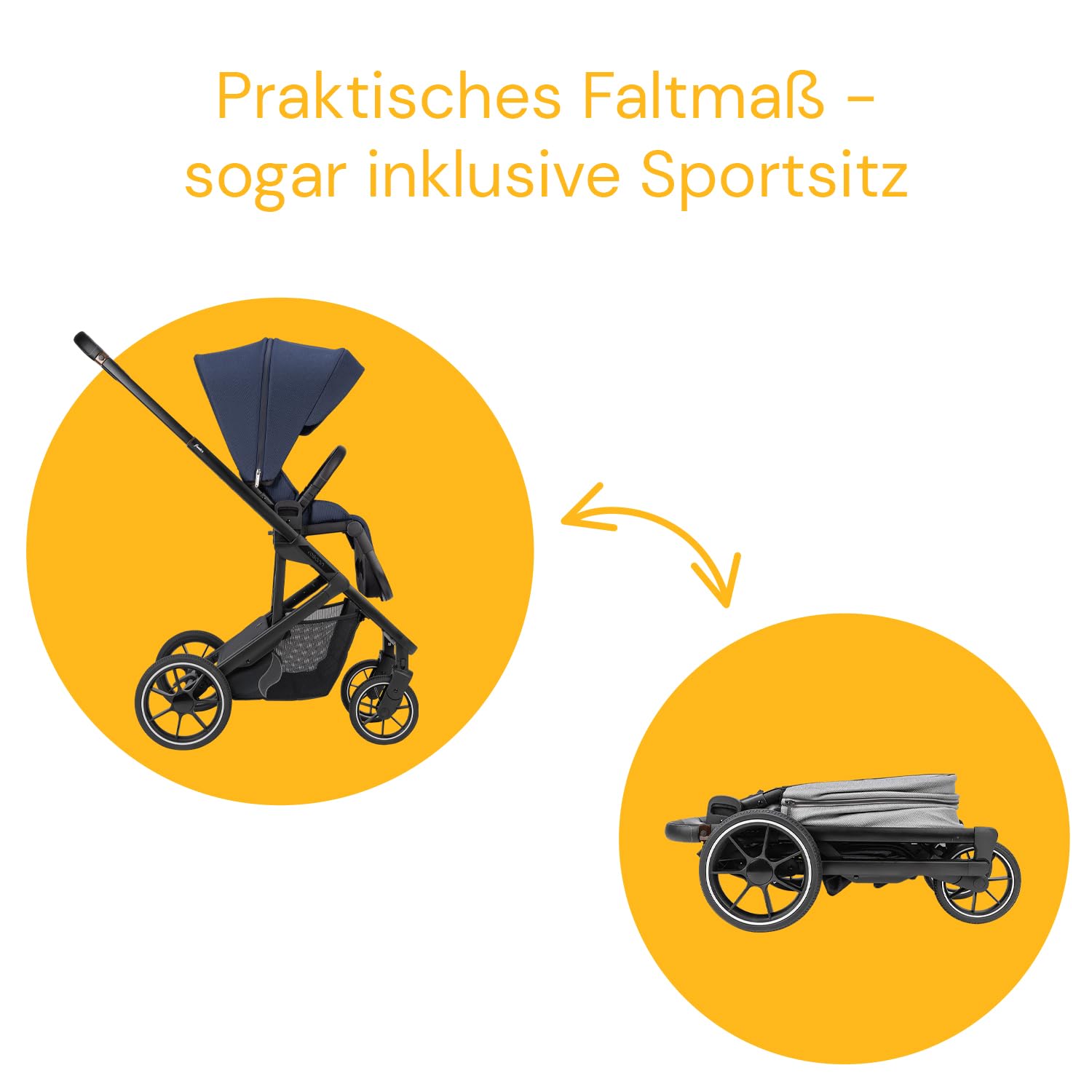 Osann Passeggino Navetta Duo Juntos Sistema Combinato - Leggero e compatto - Reversibile - Aerato - Parapioggia anti pioggia - Fronte Mamma - Fronte Mondo (Cobalt Blu)