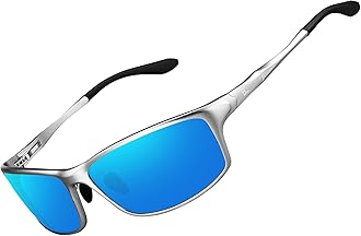 BIRCEN Polarized Mens Sunglasses: UV Protection Sports Shades for Men Women Sport Driving with Al-Mg Frame