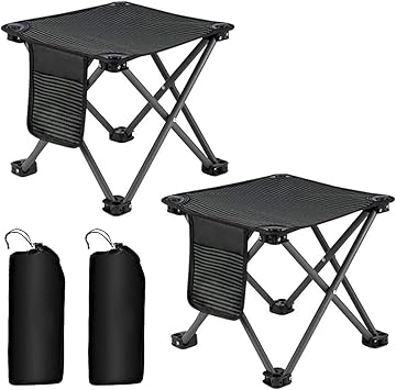 Amazon アウトドア チェア 折りたたみ椅子 コンパクトイス キャンプ 持ち運び便利 イス 超軽量 収納ケース付き ウルトラライトチェア 登山 2pcs 2pc Hewolf チェア