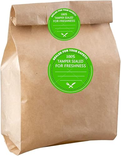 Miniatura 5 de Calcomanías a prueba de manipulaciones para entrega de alimentos, etiquetas de frescura selladas a prueba de manipulaciones, 2 pulgadas, redondas, a