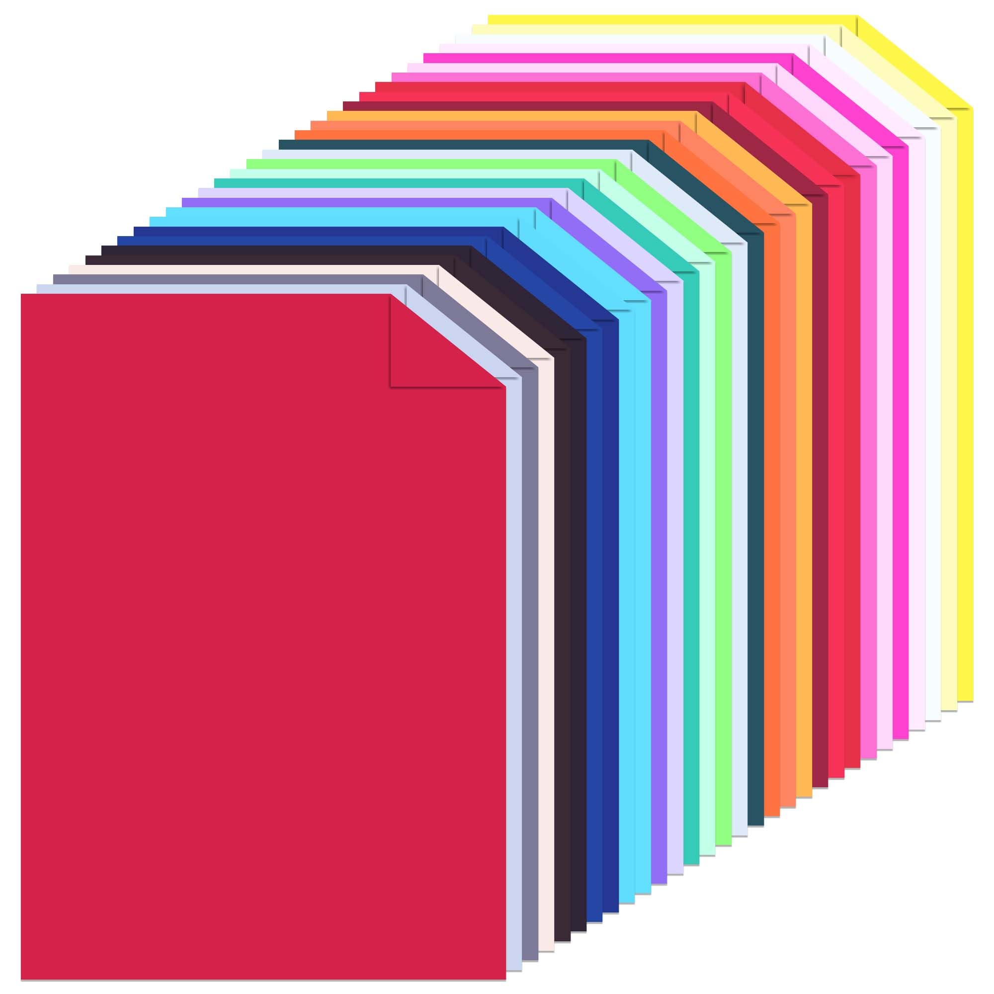 Cartulina de colores de 8.5 x 11 pulgadas, 30 colores, papel de color de doble cara, 150 hojas, papel de cartulina de color de 230 g/m² (cubierta de 85 libras)