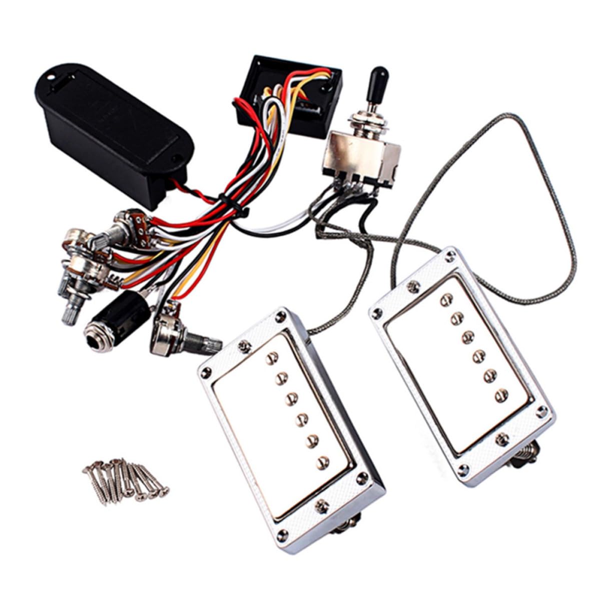 POPETPOP Robuster Humbucker Aktiver Tonabnehmer mit Elektronik Batteriebox Geeignet für Elektrische Gitarren und Musiker im Studio