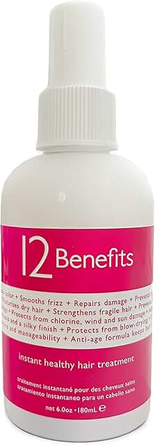 12 Benefits Leave-In Conditioner Spray – Instant Healthy Hair Treatment,...