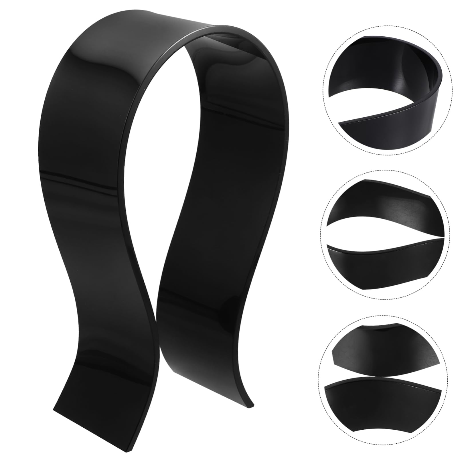 jojofuny 3 Pezzi Supporto Per Cuffie Espositore Per Cuffie Le Trovano Porta Da Scrivania Stand Di Gioco Per Le Porta Cuffia Scrivania Nero Acrilico