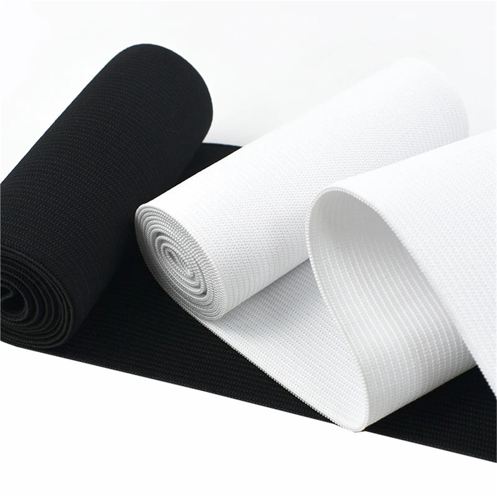 Cinta elástica de punto para costura, Banda De Goma Extraancho 1 Metro, 7-40cm, Cinta Elástica Ganchillo, Cincha Resorte for Cintura(White,40cm)