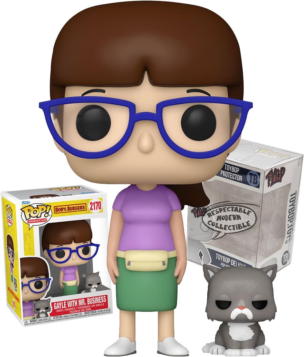 Funko Bob's Burgers Gayle with Mr. Business Buddy + ToyBop Protector: Pop! Animation Vinyl Figure (Bundled with Pro-Deluxe Pop Protector Collector Case Box Gift Set)