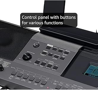 PSR-I500 Portable Keyboard – 61 Keys, Indian & Western Tones, Built-in Rhythms, Songs & Lesson Function, Includes Power Adapter, Ideal for Learning & Performance