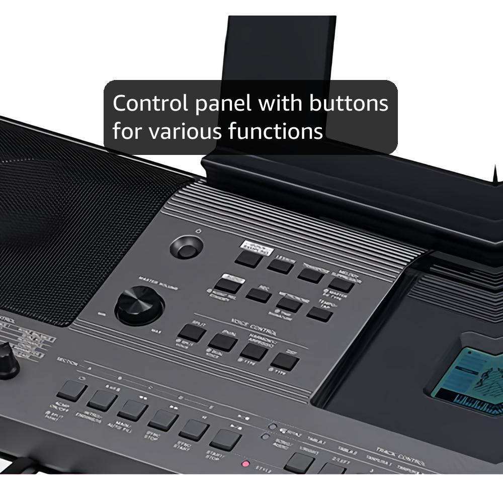 Yamaha PSR-I500 Portable Keyboard – 61 Keys, Indian & Western Tones, Built-in Rhythms, Songs & Lesson Function, Includes Power Adapter, Ideal for Learning & Performance