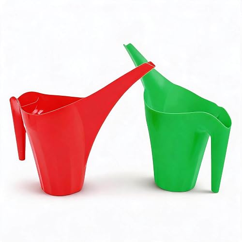 Sxhlseller Regadera de Plástico de 2 litros con Cómodo para Plantas de Interior 