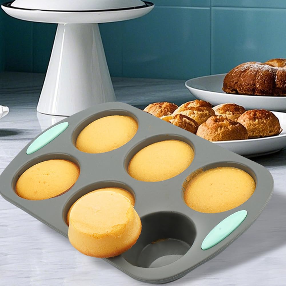 Juego De Utensilios Para Hornear De Silicona De 5 O 6 Piezas, Moldes Para Hornear Antiadherentes Para Horno De Cocina, Moldes De Silicona Para Pasteles Con Molde Para Muffins (Conjunto 5)