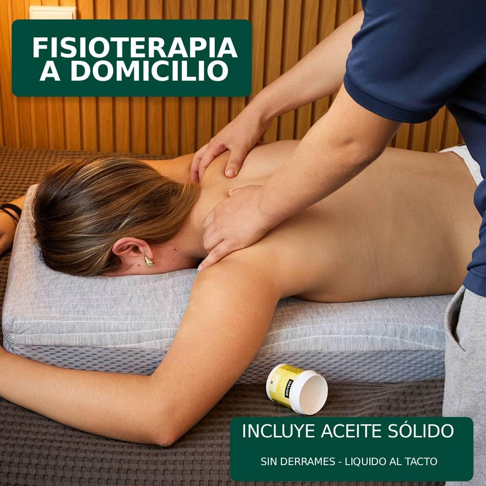 Colchón de Masaje Cervical, Espalda y Lumbar con Hueco Facial ergonómico – Respira Boca Abajo – Espuma Firme, Funda Lavable – Incluye Aceite Masaje 100 ml