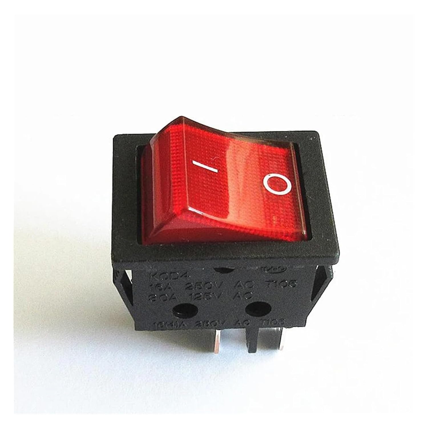 ラッチングロッカースイッチ電源スイッチ4ピンライト付き16A 250VAC 30A 125VAC T8555 KCD4 DPST溶接