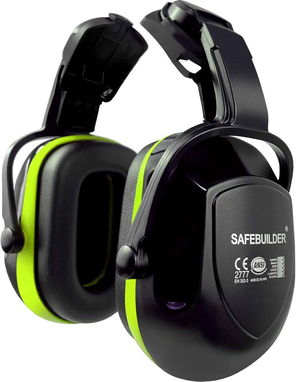 SAFEBUILDER 30dB Ear Muffs Hard Hats Type Safety Earmuffs For Safety Helmet Hearing Protection Earmuffs ANSI S3.19