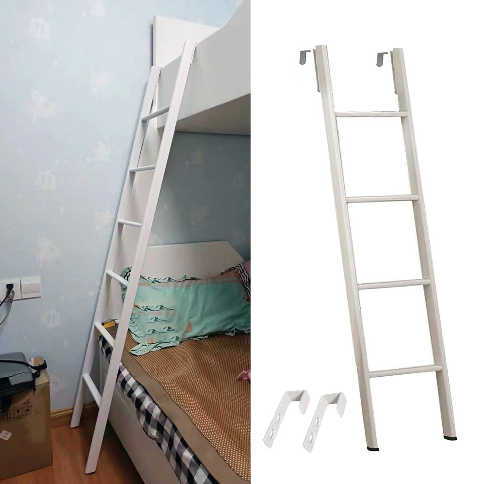 Escalera de cama de 116 cm para literas loft y autocaravanas