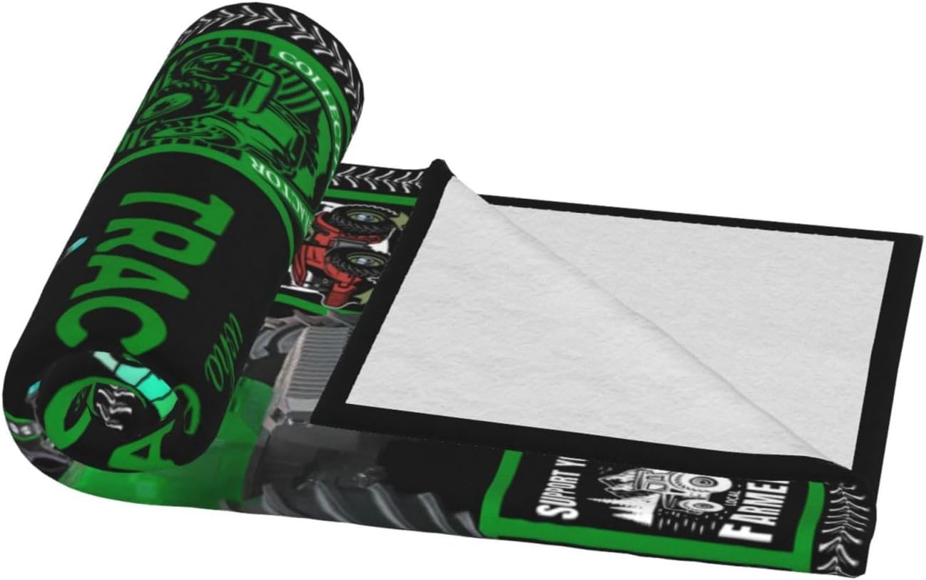 Tractor Blanket Soft Cozy Just a Boy Who Loves Tractors Throw Blanket Super Warm Fuzzy Fluffy Truck Lightweight Fleece Flannel Gifts Blankets for Kids Adults 50"X40" - Image 5