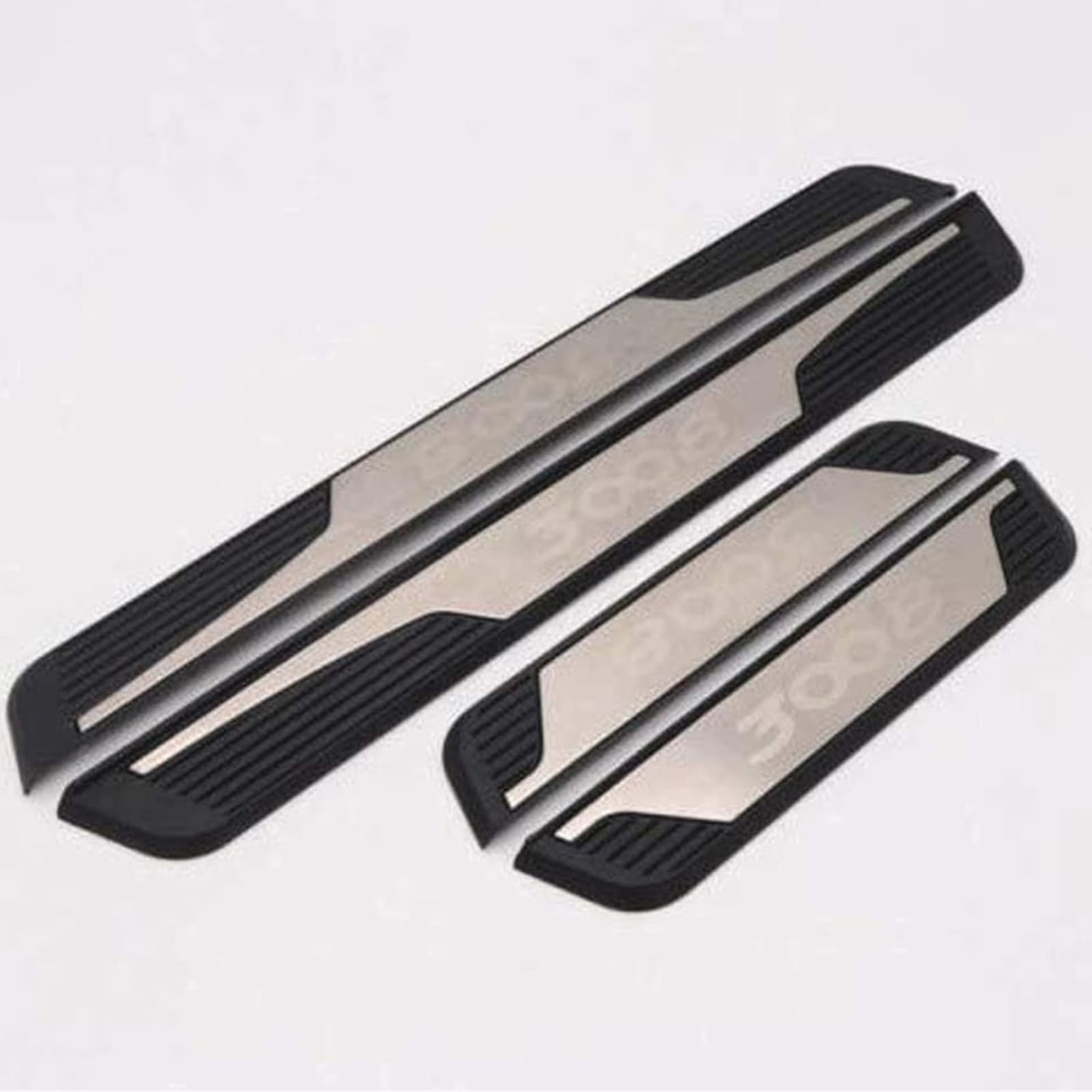 4 Pezzi Protezione Acciaio Inossidabile Battitacco Soglia Piastre per Peu-geot 3008 GT 2017-2020, Auto Acciaio Inox Battitacco, AntiGraffio Battitacco Auto,Silver