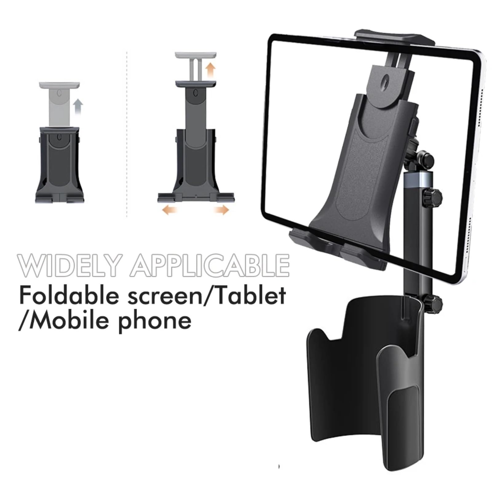 1 Soporte Universal Para Tableta Y Teléfono De Coche, Adaptador De Soporte Multifunción Para Organizador De Bebidas Y Almacenamiento Interior De Coche. Portavasos Vehículo