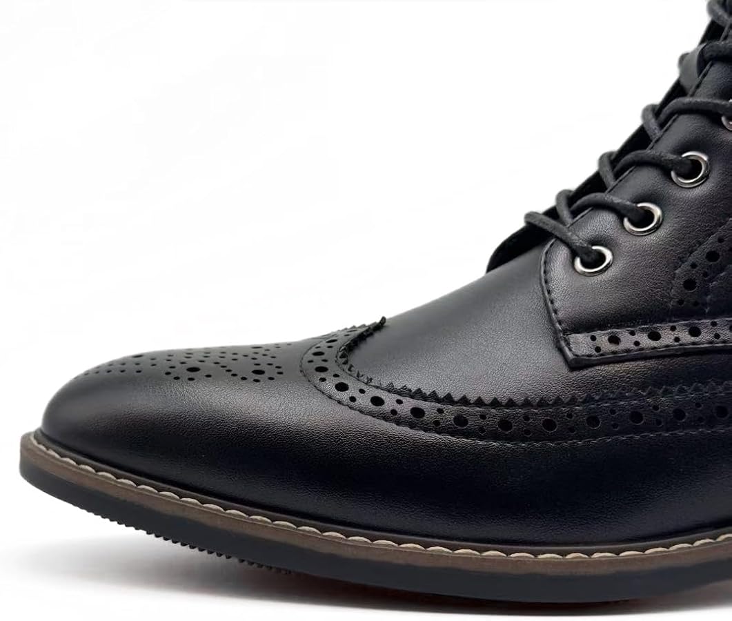 Amazon.com | Finishing & Sewing Leather Wingtip Brogue Boots  display picture 1