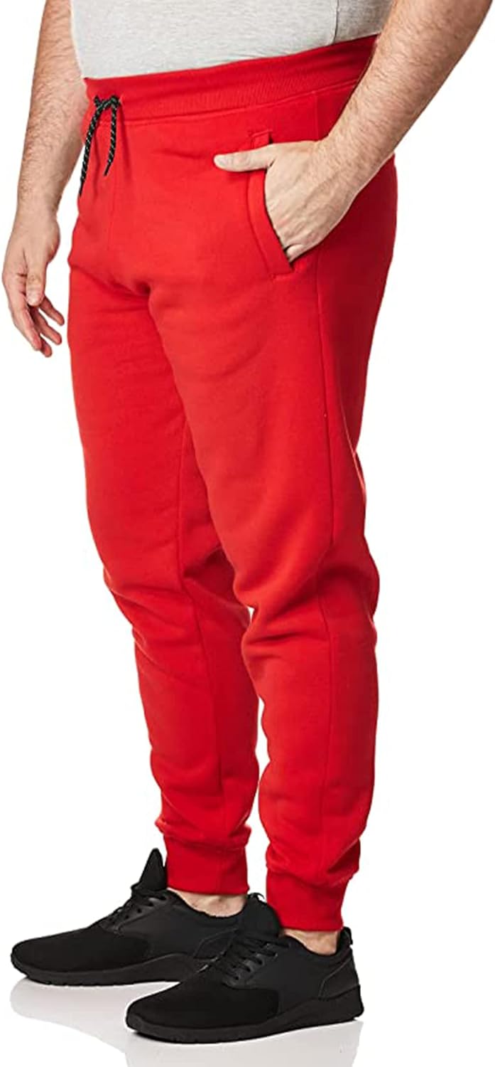 WT02 Mens Active Basic Fleece Joggers, Relaxed and Comfortable Sweatpants - Image 2