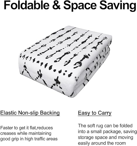 Miniatura 8 de LIVEBOX Alfombra lavable en blanco y negro de 2.5 x 8 pulgadas, alfombra geométrica para pasillo, alfombra larga para entrada, alfombra marroquí