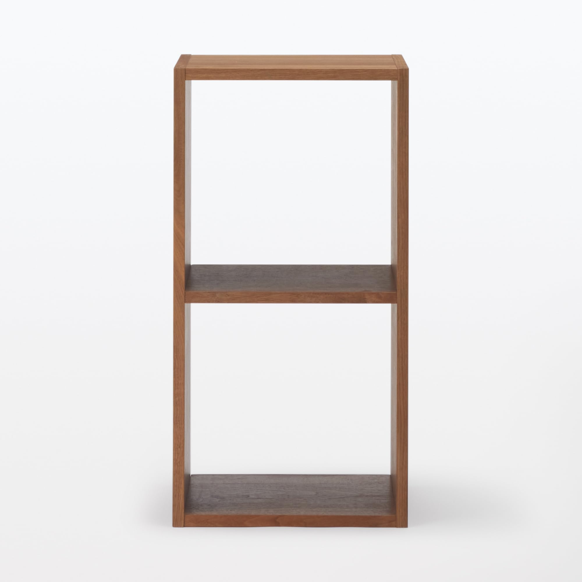 MUJI 37265622 Stacking Shelf, 2-Tier, Walnut Material, Width 16.5