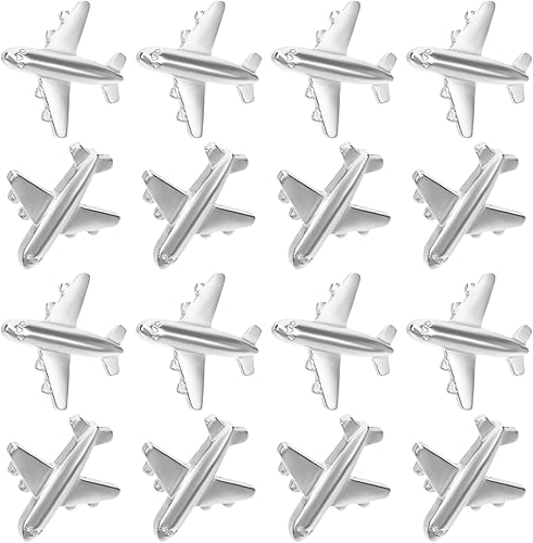 Miniatura 5 de Gadpiparty Chinchetas de avión, 12 unidades de pasadores de metal para pulgares de avión, tachuelas de dibujo, tachuelas de corcho decorativas para