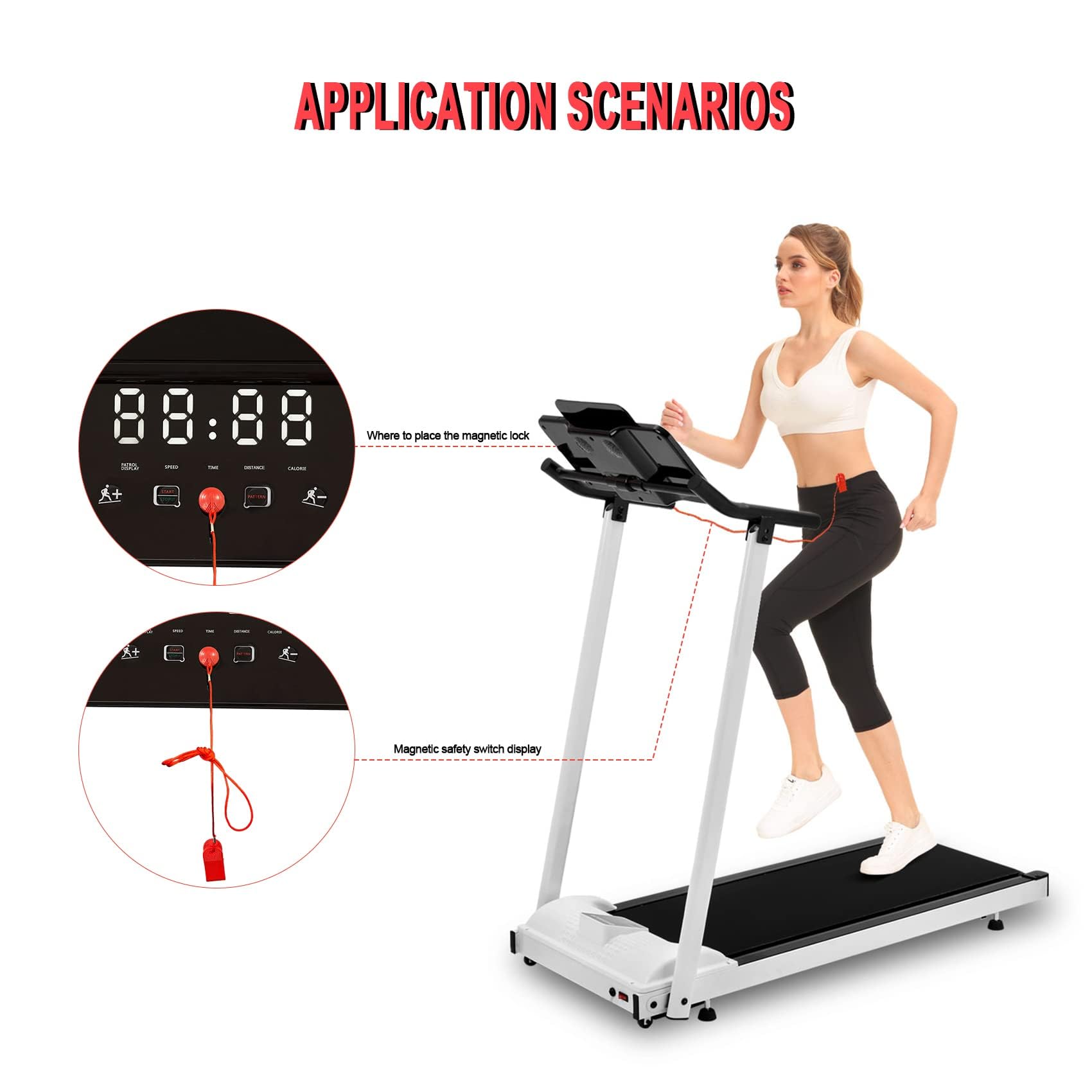 ShanBye Safety Key Treadmill,Treadmill Emergency Stop Universal Magnet Safety Key Magnet Security Lock Running Machine Emergency Stop for Most Treadmills Red 1.8cm - Image 4