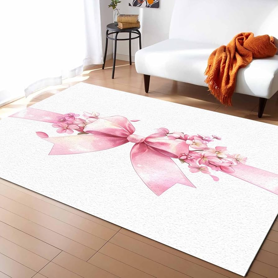 Flower Floor Mat Pink × White ラグ フロアマット Flower Floor Mat / Pink White 村上隆