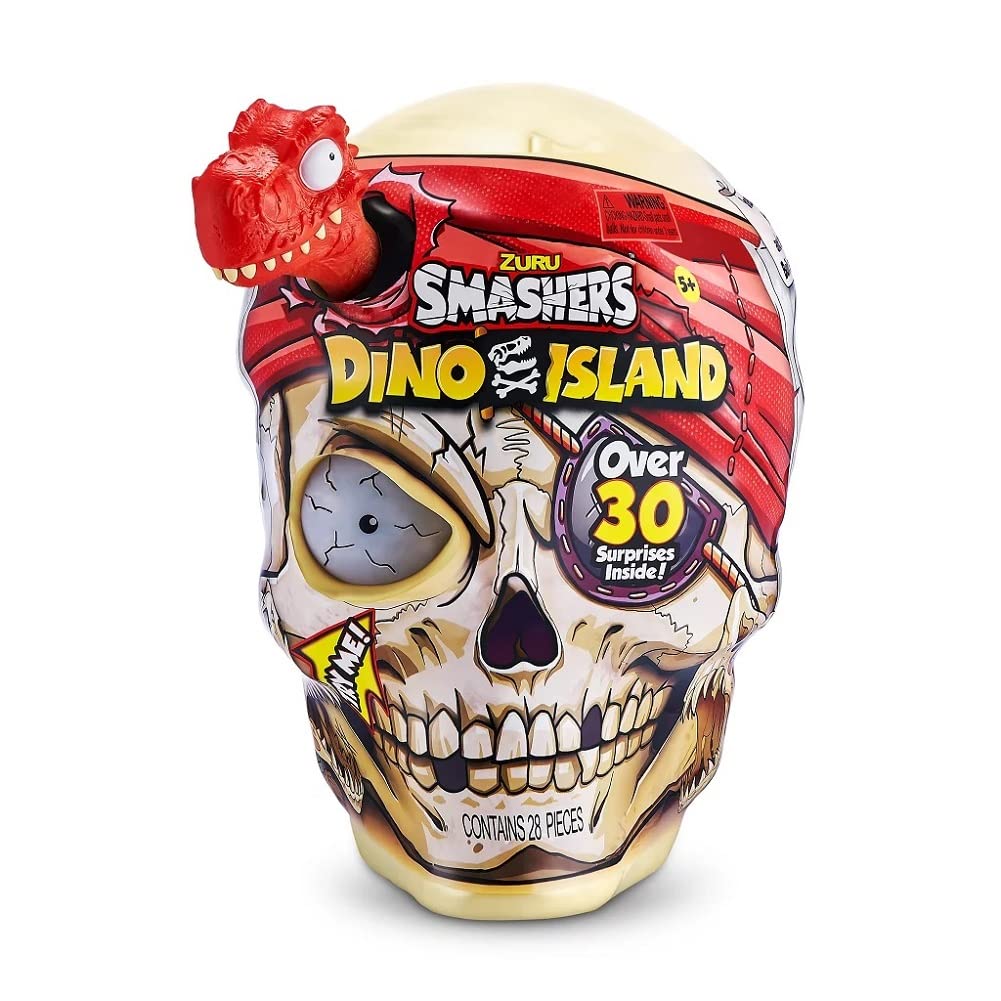 Smashers Dino Island Surprise Egg Age 3+, Giant Skull, Megalodon Shark, Dinosaur Collectible Toy, Explorer's Kit, Dinosaur Slime (Megalodon Shark)
