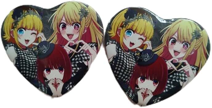 Amazon.co.jp: 推しの子 noir b小町 ハート缶バッジ : ホビー