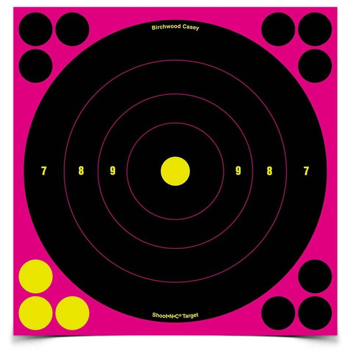 Birchwood Casey 34808 Shootnc Pink 8 Bulls-eye Target- 6 Pack