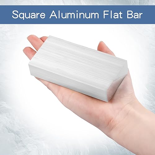 Miniatura 4 de 5 unids 1 '' x 2 '' barra cuadrada de aluminio 4 '' de largo 6061 placa de uso general Bloque de aluminio T6511 barra plana de aluminio para fresado