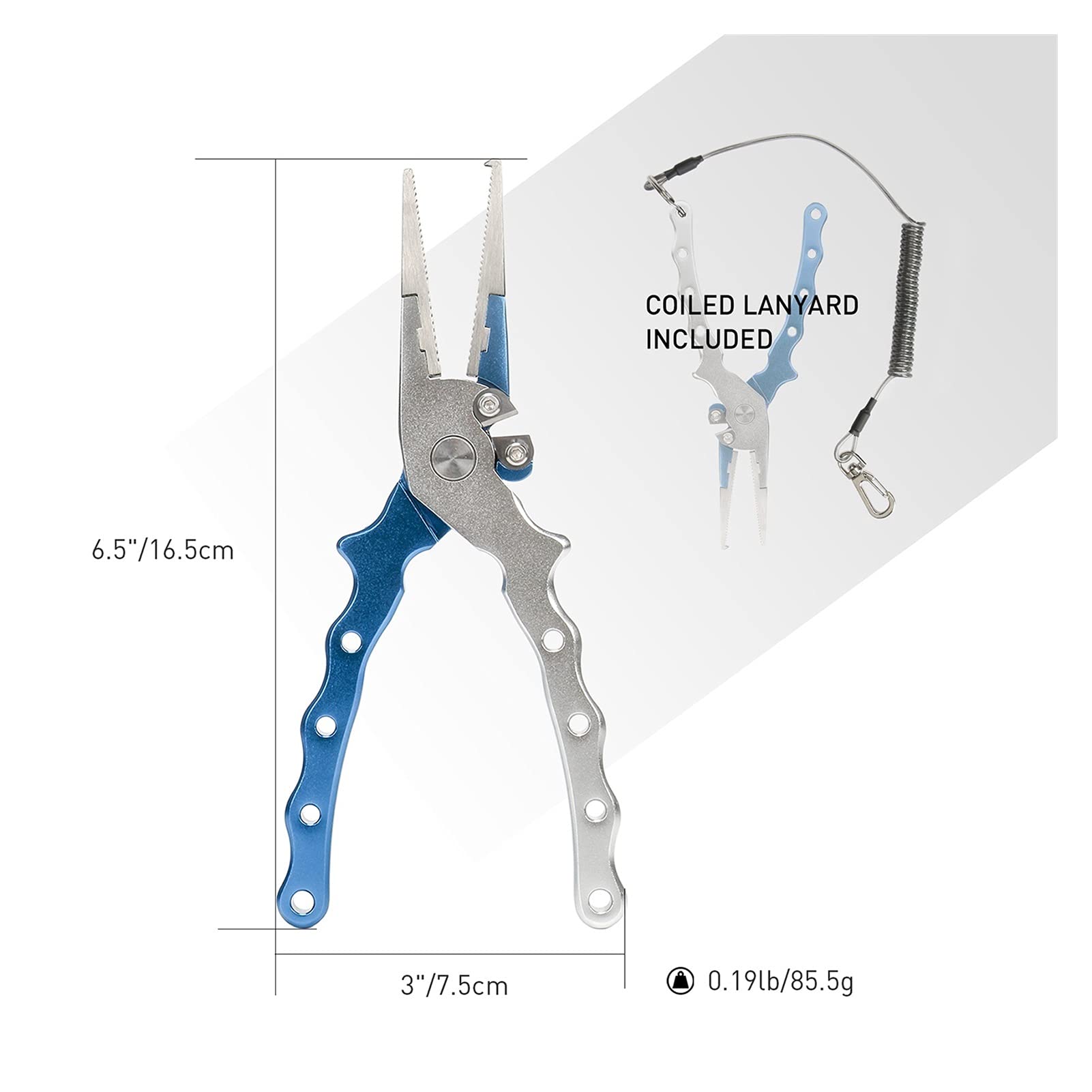 Angelzange Aluminium-Angelzzöser Edelstahlhaken Retrovers Zange Braid Line Schneiden und Splitring Angeln Werkzeuge