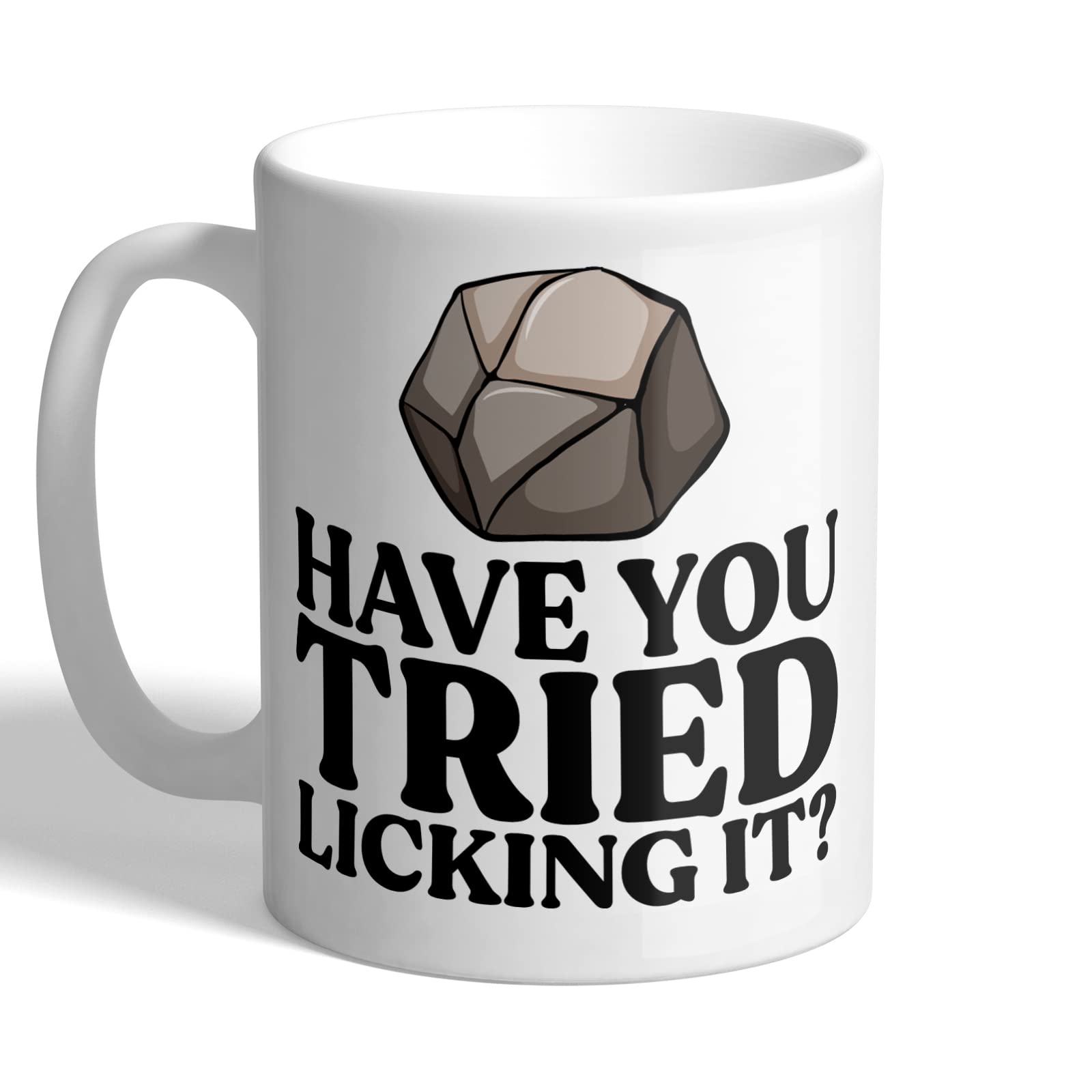 I Love Mugs - Have You Tried Licking It? - Funny Rock, Geologist Mug, Ceramic, 11fl.oz.