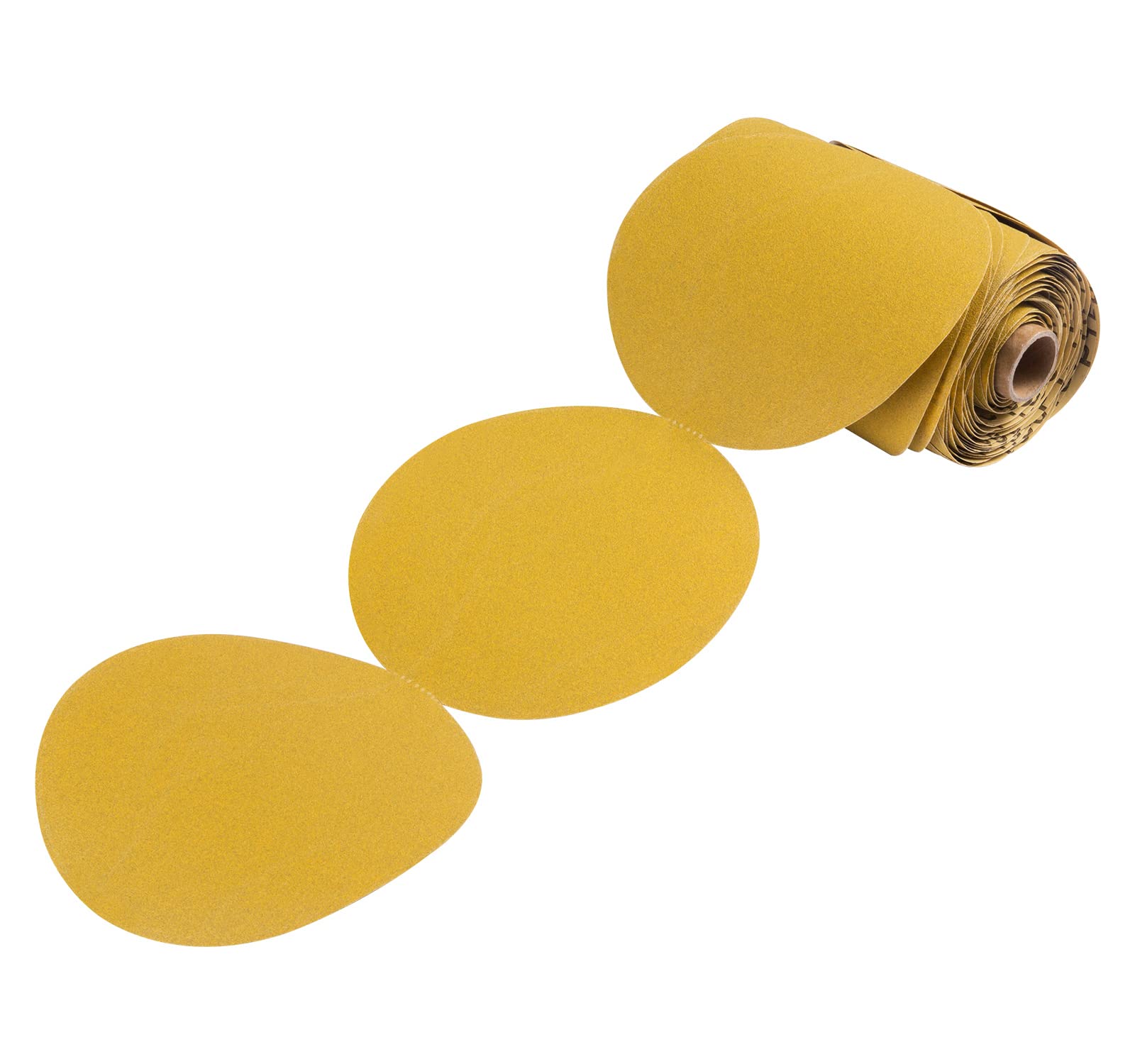 S SATC Premium Gold Sandpaper 6 Inch 100 PCS Sanding Discs 240 Grit Self Adhesive Stickyback Sandpaper Roll Aluminum Oxide PSA Sandpaper Discs for