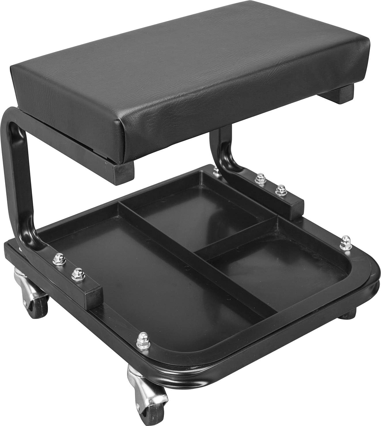 Torin ATR6300B Rolling Creeper Garage/Shop Seat: Padded Mechanic Stool with Tool Tray Storage, Black : Automotive