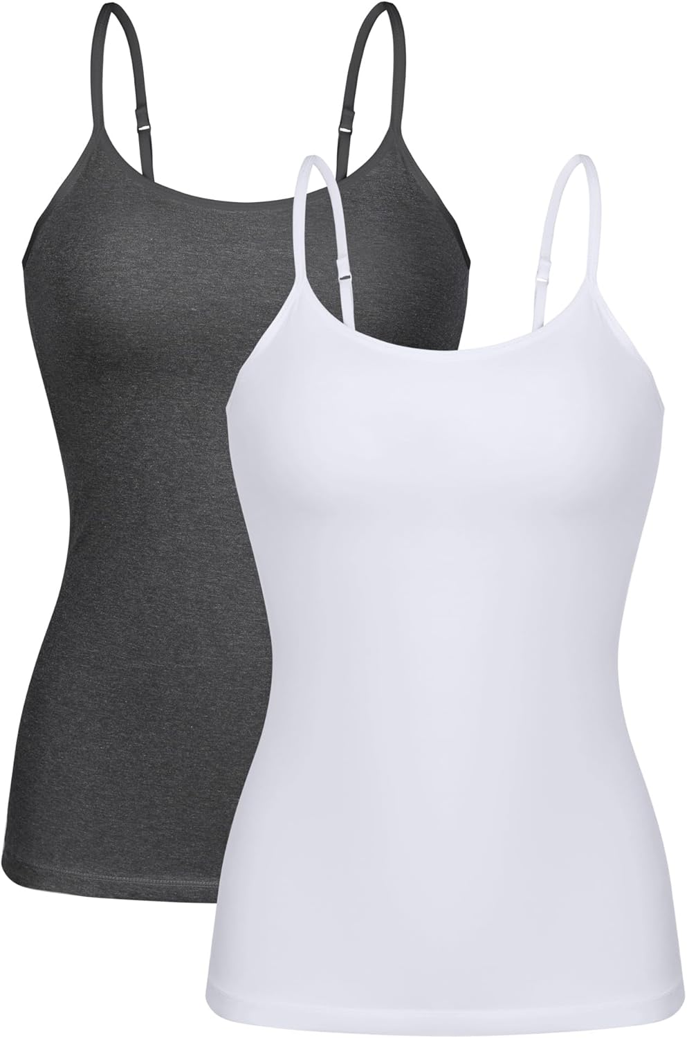 beautyin Cotton Camisole Tops for Women Shelf Bra Adjustable Spaghetti Strap Tank Top Basic Cami Undershirt