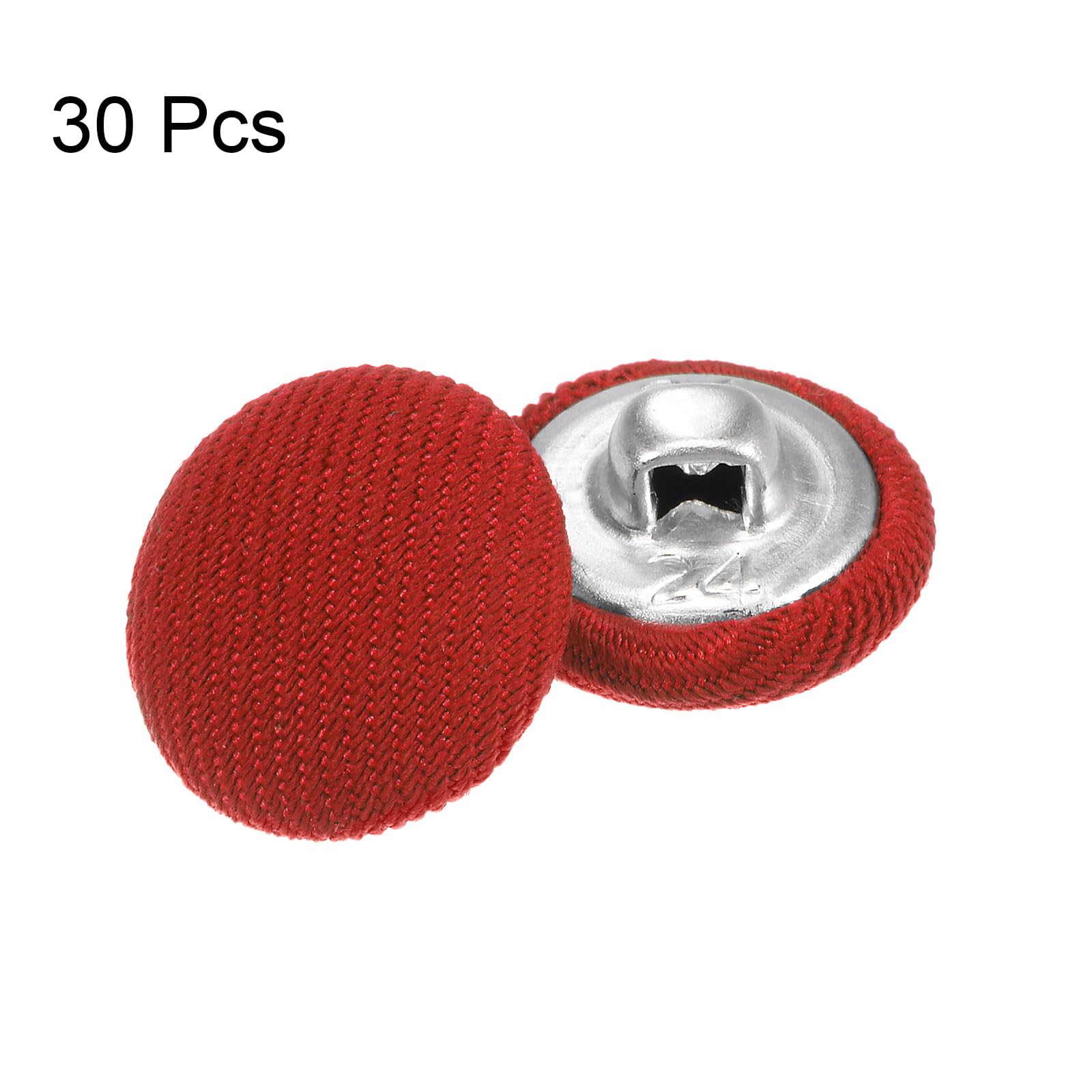 30 Bottoni Rotondi In Metallo Rivestiti Tessuto - Diametro 25mm | Cucito Fai Da Te - Foto 7