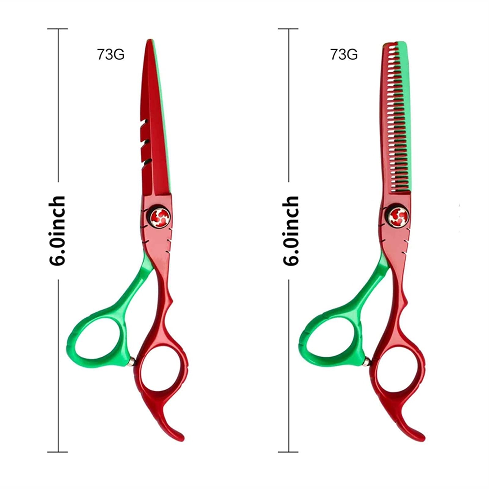 Tijeras Peluqueria/Tijeras Pelo Set de corte de pelo de 6 pulgadas Conjunto de borde recto Asfecto afilado tijera Texturizing Thinning SALON SALON BARBER BARBER PELOPERSERSER Tijeras for corte de cabe