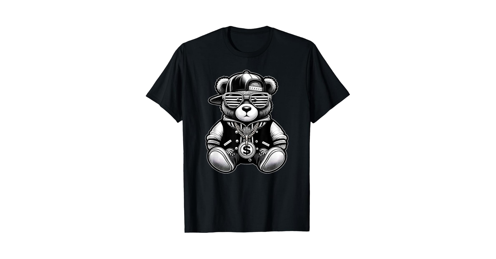 クマイラスト Tシャツ 黒 ナガノキャラクターズ ナガノの水族館 Tシャツ シロクマ